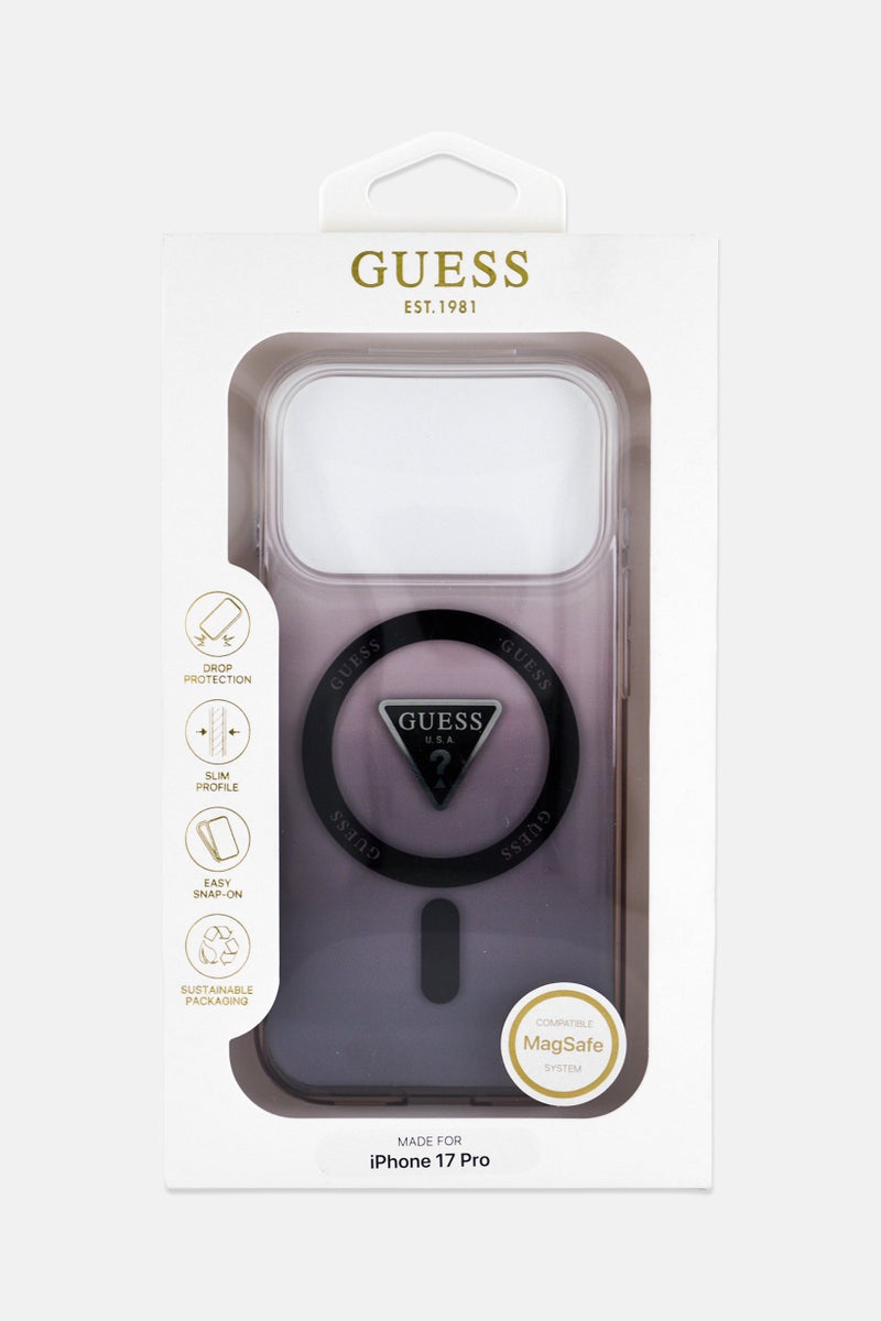 GUESS iPhone 17 Pro Compatible Magsafe Mobile Case, Grey - Image 1